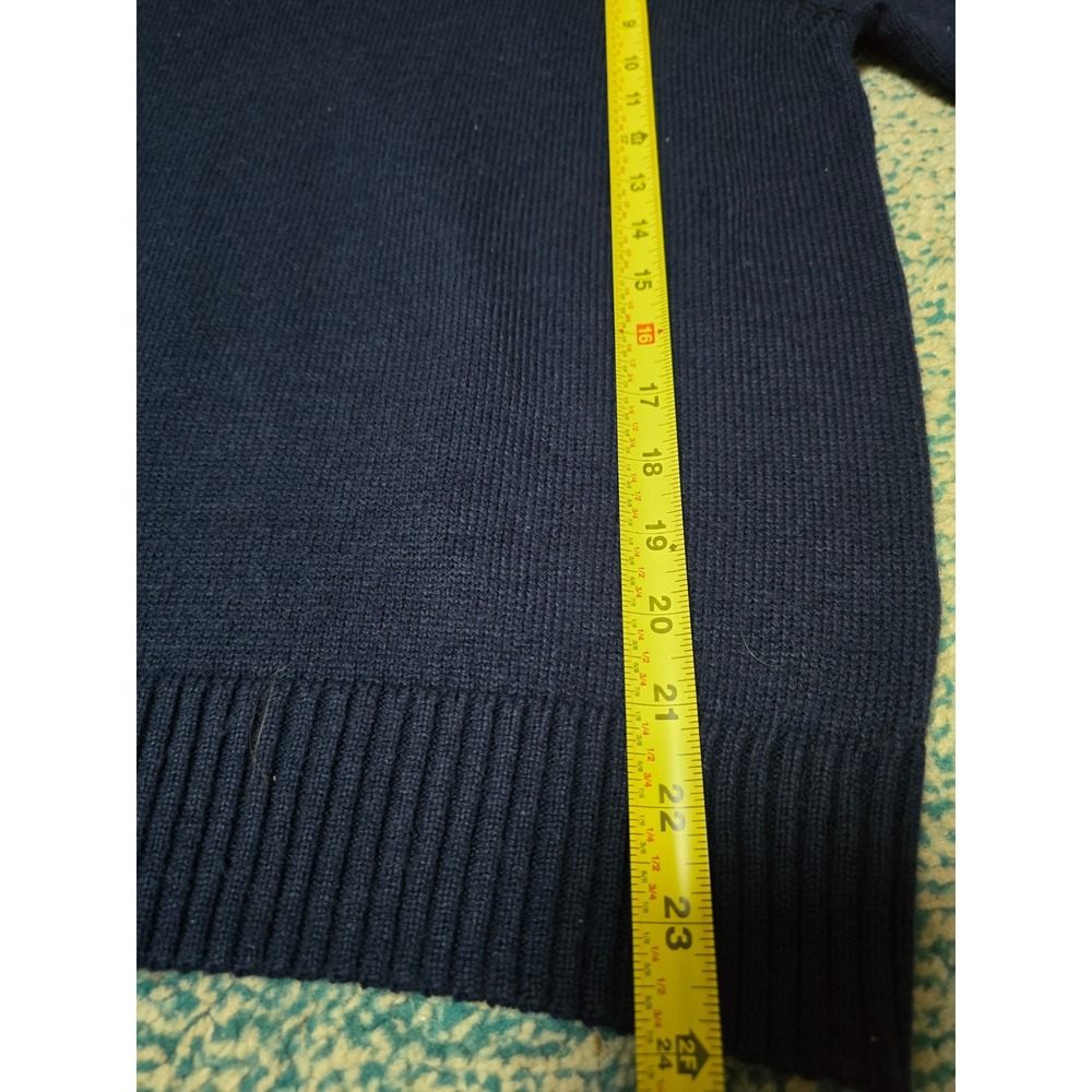 Essex Junction Mens Navy Blue Acrylic Crew Neck Long Sleeve Sweater Size S (AE) - Picture 3 of 5
